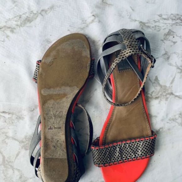 Ella Moss Karina Biscoti Neon Pink Sandals Sz 9 - Picture 4 of 4